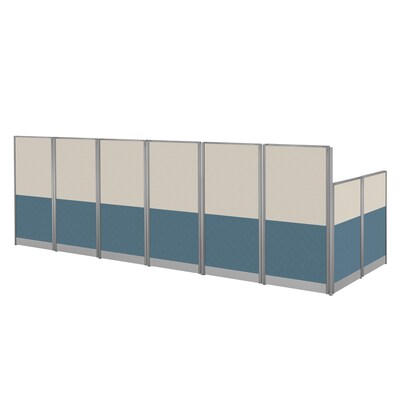 Regency Instant Office 63"H x 193"W 3 Person L-Shaped Cubicle Workstation with Storage, Cherry (IO006HC)