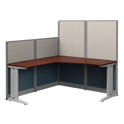 Regency Instant Office 63H x 65W L-Shaped Cubicle Panel Workstation, Cherry (IO36194-03K)