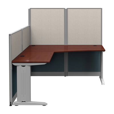Regency Instant Office 63"H x 65"W L-Shaped Cubicle Panel Workstation, Cherry (IO36194-03K)