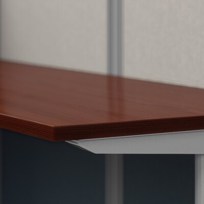 Regency Instant Office 63"H x 65"W L-Shaped Cubicle Panel Workstation, Cherry (IO36194-03K)