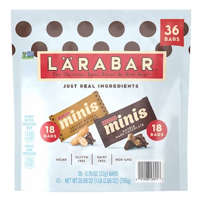 Larabar Minis Gluten Free Varierty Pack Breakfast Bars, 0.78 oz., 36 Bars/Pack (GEM02966)