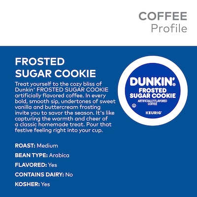 Dunkin' Frosted Sugar Cookie Keurig Single Serve K-Cup Pods, 22/ Box (5000399262)