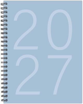 2027 Willow Creek Basic Blue 6.5 x 8.5 Weekly & Monthly Desk Calendar, Assorted Colors (66973)
