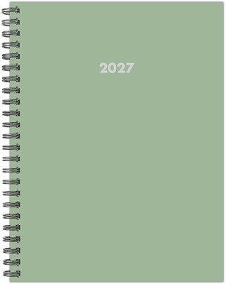 2027 Willow Creek Basic Green 6.5 x 8.5 Weekly & Monthly Desk Calendar, Assorted Colors (66980)