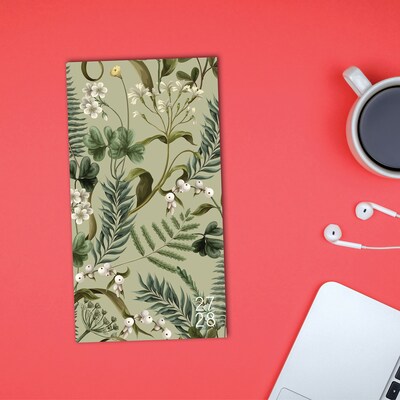 2026-2028 Willow Creek Woodland Garden 3.5" x 6.5" Monthly Pocket/Wallet Calendar, Assorted Colors (66300)