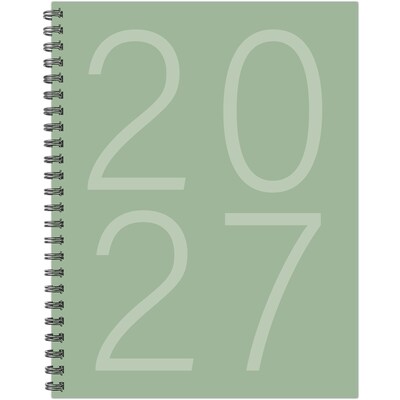 2027 Willow Creek Basic Green 8.5 x 11 Weekly & Monthly Desk Calendar, Assorted Colors (66997)