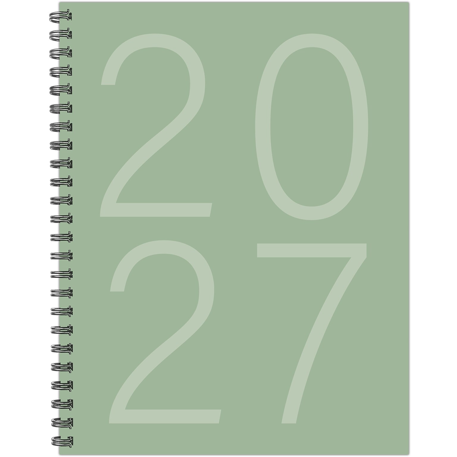 2027 Willow Creek Basic Green 8.5 x 11 Weekly & Monthly Desk Calendar, Assorted Colors (66997)