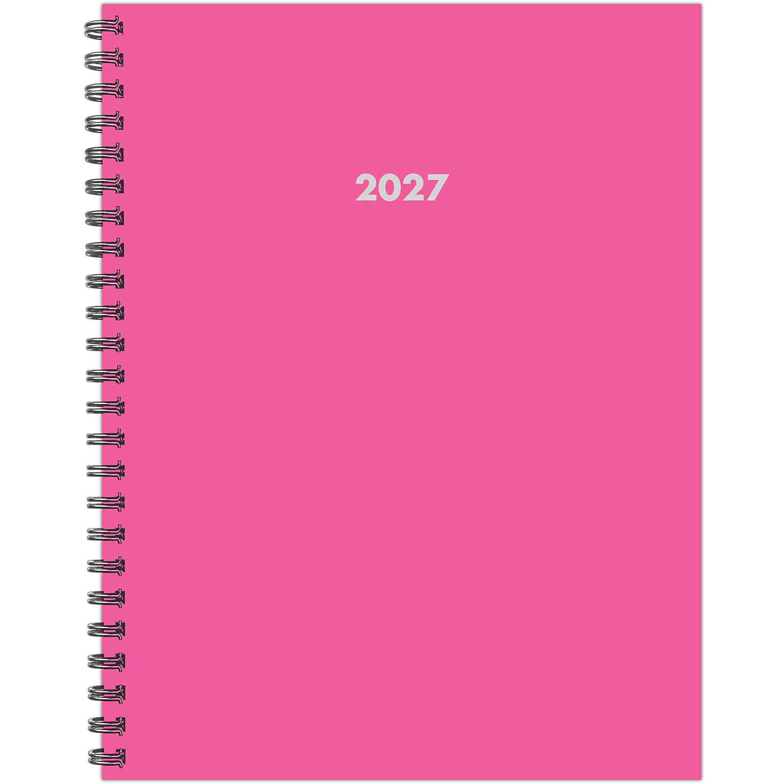 2027 Willow Creek Basic Pink 8.5 x 11 Weekly & Monthly Desk Calendar, Assorted Colors (67000)