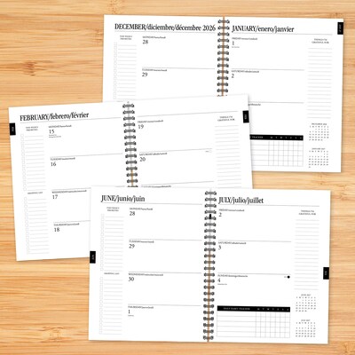 2027 Willow Creek Basic Pink 8.5" x 11" Weekly & Monthly Desk Calendar, Assorted Colors (67000)