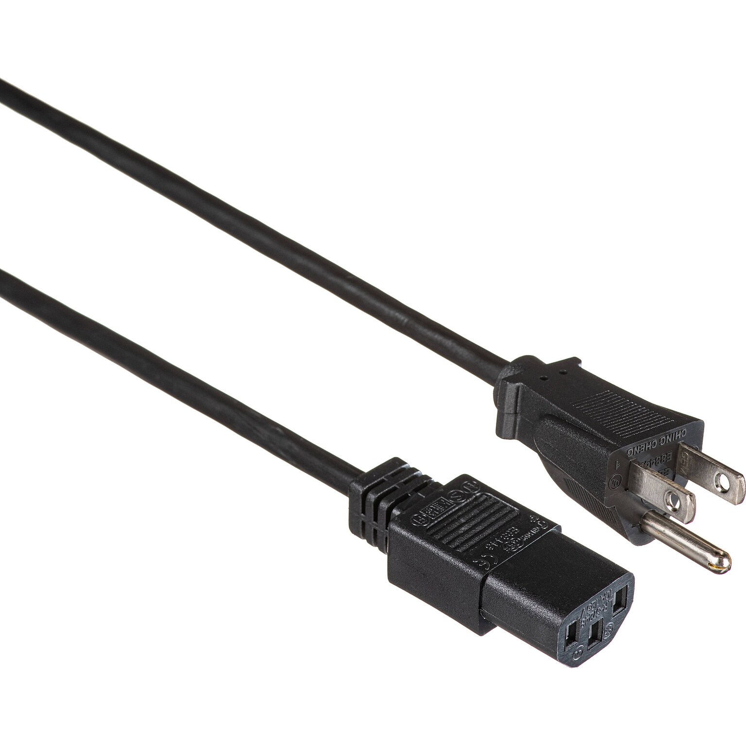 Poly 6ft NEMA 5-15P to IEC 60320 C13 Power Cable, Male to Female, Black (874T5AA#ABA)