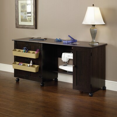 Sauder Select Craft & Sewing Cart, Cinnamon Cherry (411615)