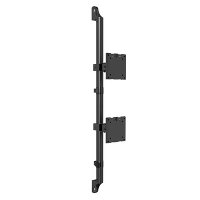 Mount-It! Adjustable Dual Stacking Monitor Wall Mount for Monitors up to 49, Matte Black (MI-12019)