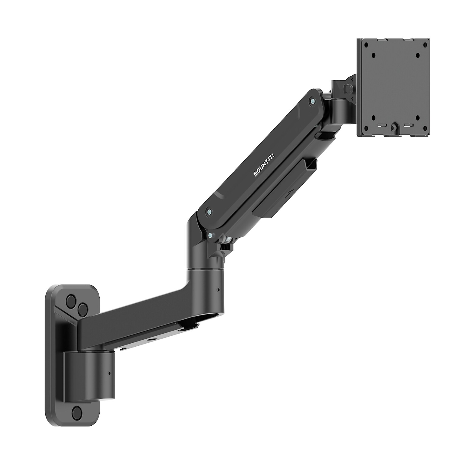 Mount-It! Adjustable Single Monitor Wall Mount for Monitors up to 49, Holds up to 44 lbs., Matte Black (MI-12018)