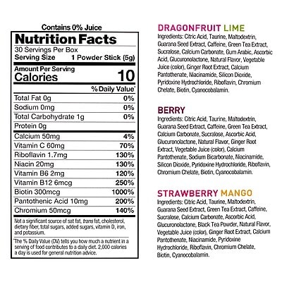 Celsius Essential Energy On-the-Go Energy Powder Drink Mix Variety Pack, 0.19 oz., 30/Pack (CLL02065)