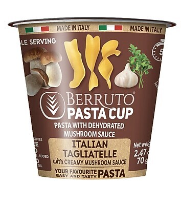 Berruto Italian Tagliatelle with Creamy Mushroom Pasta , 2.47 oz, 8/Pack (JAG06949)