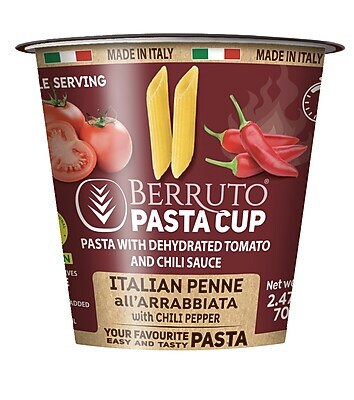 Berruto Italian Penne Ala Arrabbiata Pasta, 2.47 oz, 8/Pack (JAG07151)