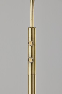 Adesso Zane Collection 66 Antique Brass Floor Lamp with Cyndrical Shade (3958-21)