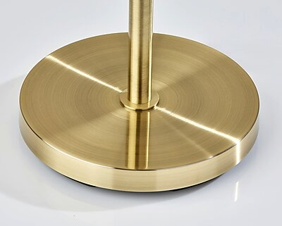 Adesso Zane Collection 66" Antique Brass Floor Lamp with Cyndrical Shade (3958-21)