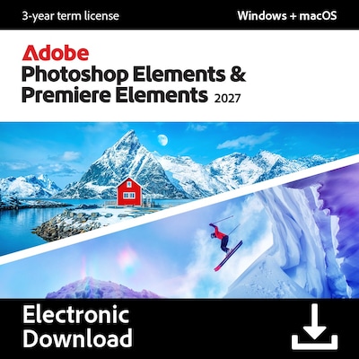 Adobe Photoshop Elements & Premiere Elements 2027 for 1 User, Windows & Mac, Download (ADO951800V272
