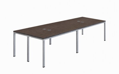 Boss Office Products Simple System 60W Desk, Driftwood, 4/Set (SGSD015-201)