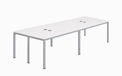Boss Office Products Simple System 60W Desk, White, 4/Set (SGSD015-201-WT)