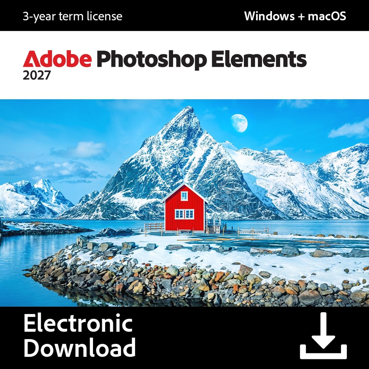 Adobe Photoshop Elements 2027 for 1 User, Windows & Mac, Download (ADO951800V274)