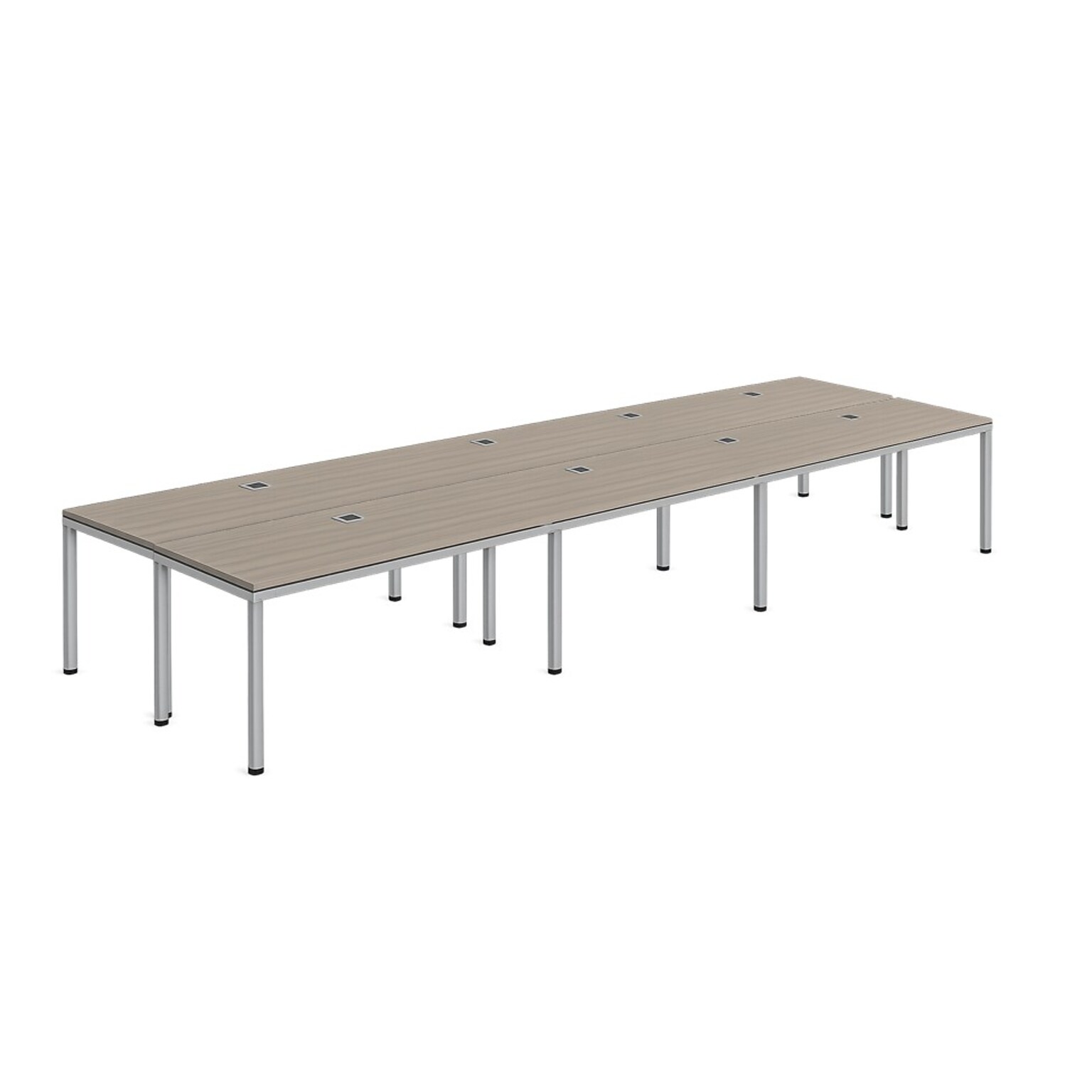 Boss Office Products Simple System 48W Desk, Driftwood, 6/Set (SGSD020-110)