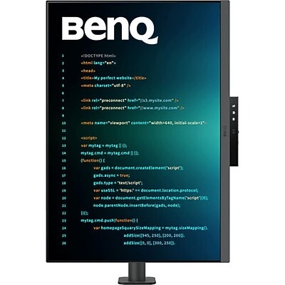 BenQ RD280UA Programming 28.2 Curved 4K UHD 60Hz LED Adaptive-Sync Monitor, HDR10, Height-Adjustable, Black
