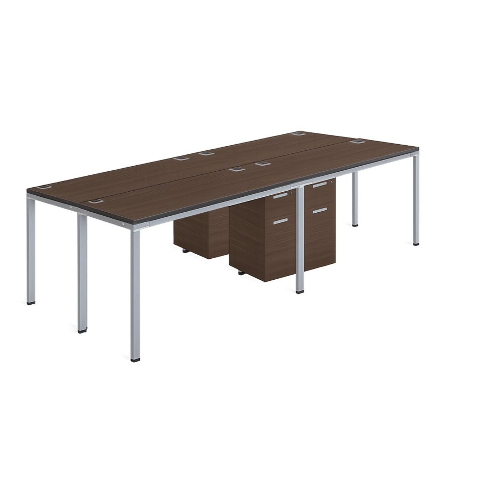 Boss Office Products Simple System 66W Desk, Driftwood, 4/Set (SGSD017-202)