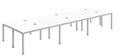 Boss Office Products Simple System 60W Desk, White, 6/Set (SGSD020-101-WT)