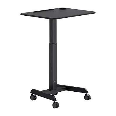 Mount-It! Metal Mobile Laptop Cart with Lockable Wheels, Black (MI-7975BLK)