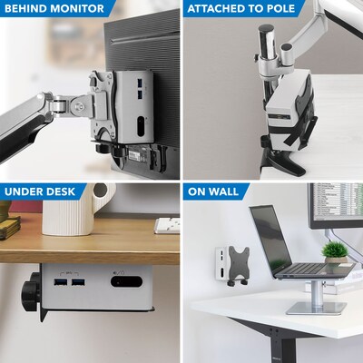 Mount-It! Universal Mini PC, CPU & Thin Client Mount, Holds up to 11 lbs., Black (MI-7157)