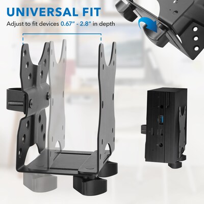 Mount-It! Universal Mini PC, CPU & Thin Client Mount, Holds up to 11 lbs., Black (MI-7157)