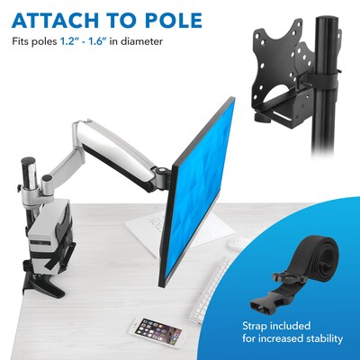 Mount-It! Universal Mini PC, CPU & Thin Client Mount, Holds up to 11 lbs., Black (MI-7157)