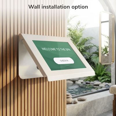 Mount-It! Universal Tablet Kiosk Stand for 10.2"-11" Tablets with 360° Rotating Base, Holds up to 20 lbs., White(MI-3895WHT)