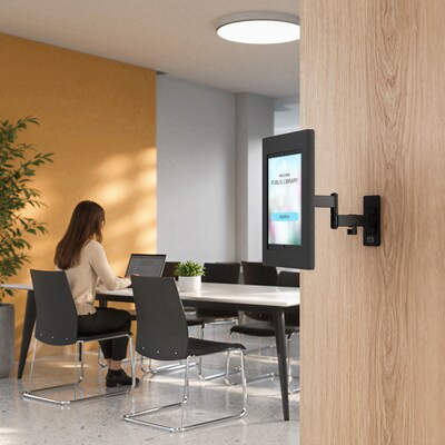 Mount-It! Anti-Theft Tablet Wall Mount for iPad with Full-Motion Arm, Holds up to 2.2 lbs., Black (MI-3776BLK)