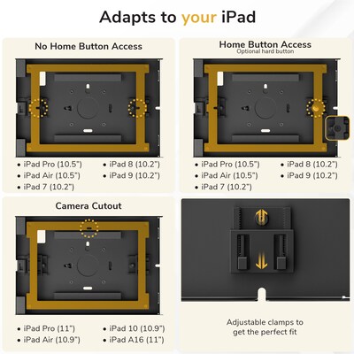 Mount-It! Anti-Theft Tablet Wall Mount for iPad with Full-Motion Arm, Holds up to 2.2 lbs., Black (MI-3776BLK)