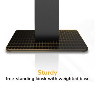 Mount-It! Floor Standing POS Kiosk for 15"-22" Monitors up to 22 lbs., with Printer Bay, Black (MI-3894BLK)