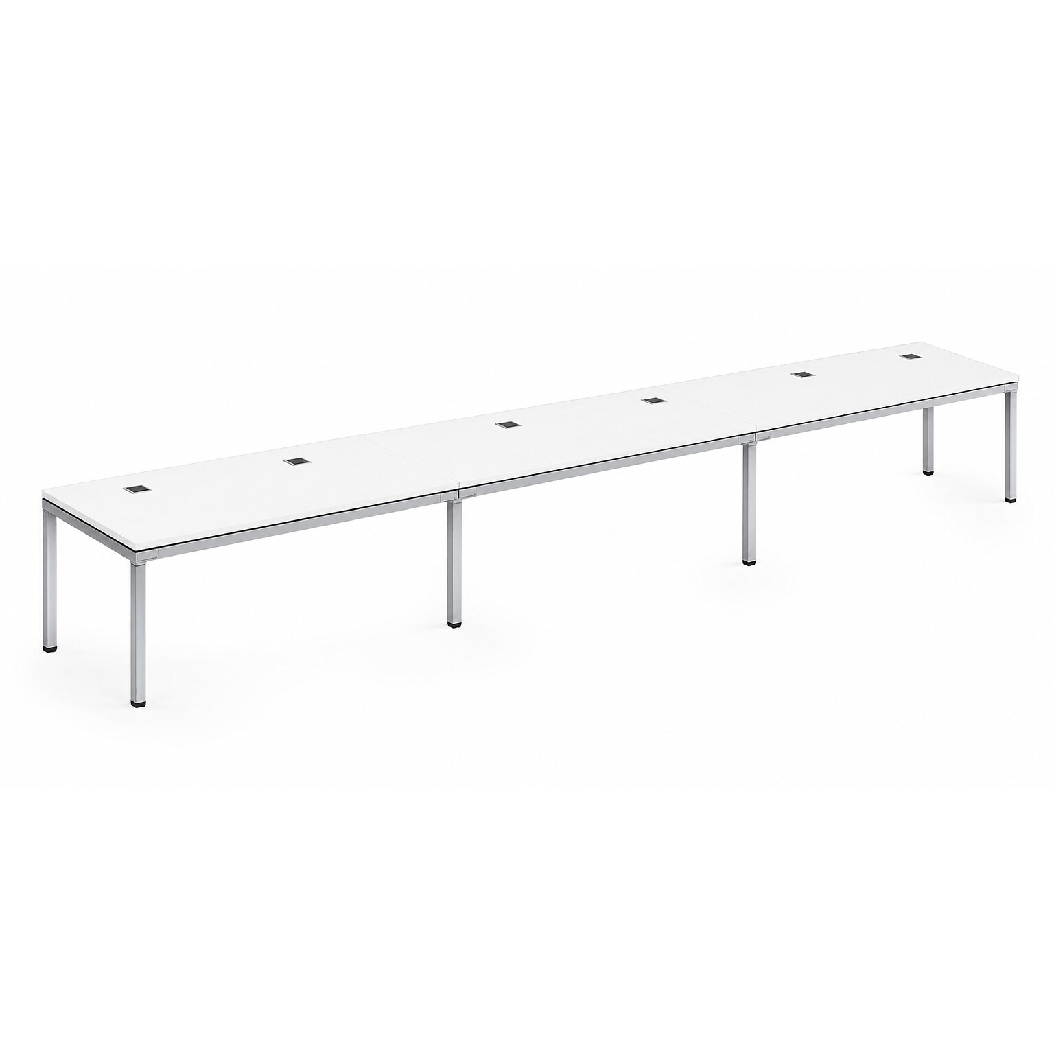 Boss Office Products Simple System 60W Desk, White, 3/Set (SGSD030-201-WT)