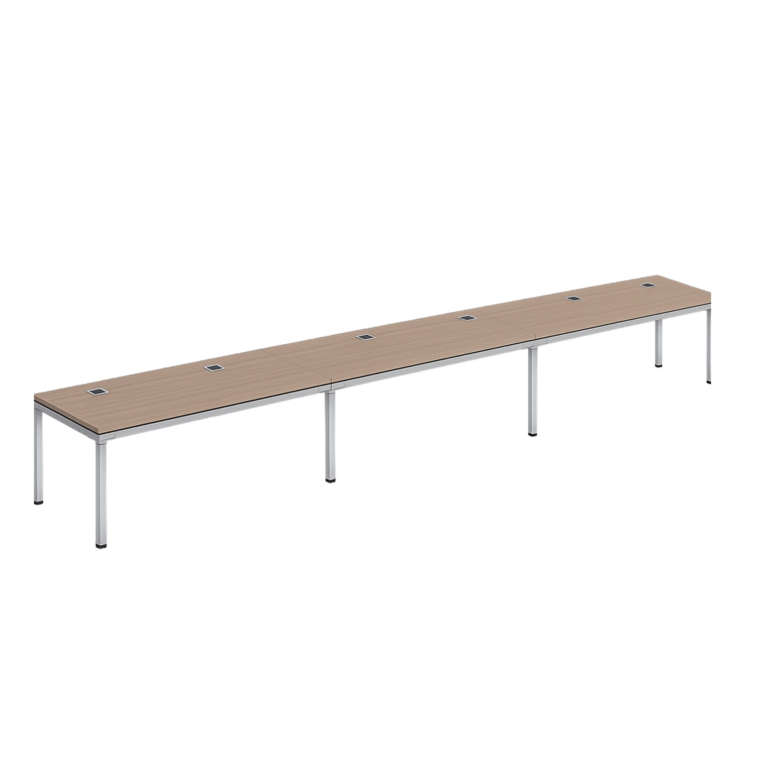 Boss Office Products Simple System 71W Desk, Driftwood, 3/Set (SGSD030-203)