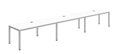 Boss Office Products Simple System 66W Desk, White, 3/Set (SGSD030-102-WT)