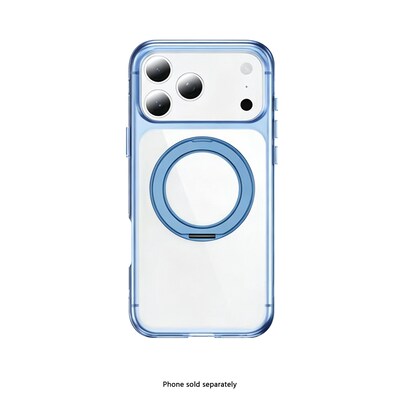 SaharaCase Clear Phone Case for iPhone 18 Pro, Shock Absorbing, Built-In Stand, Clear/Light Blue (CP01181)