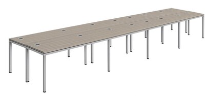 Boss Office Products Simple System 60W Desk, Driftwood, 8/Set (SGSD024-201)