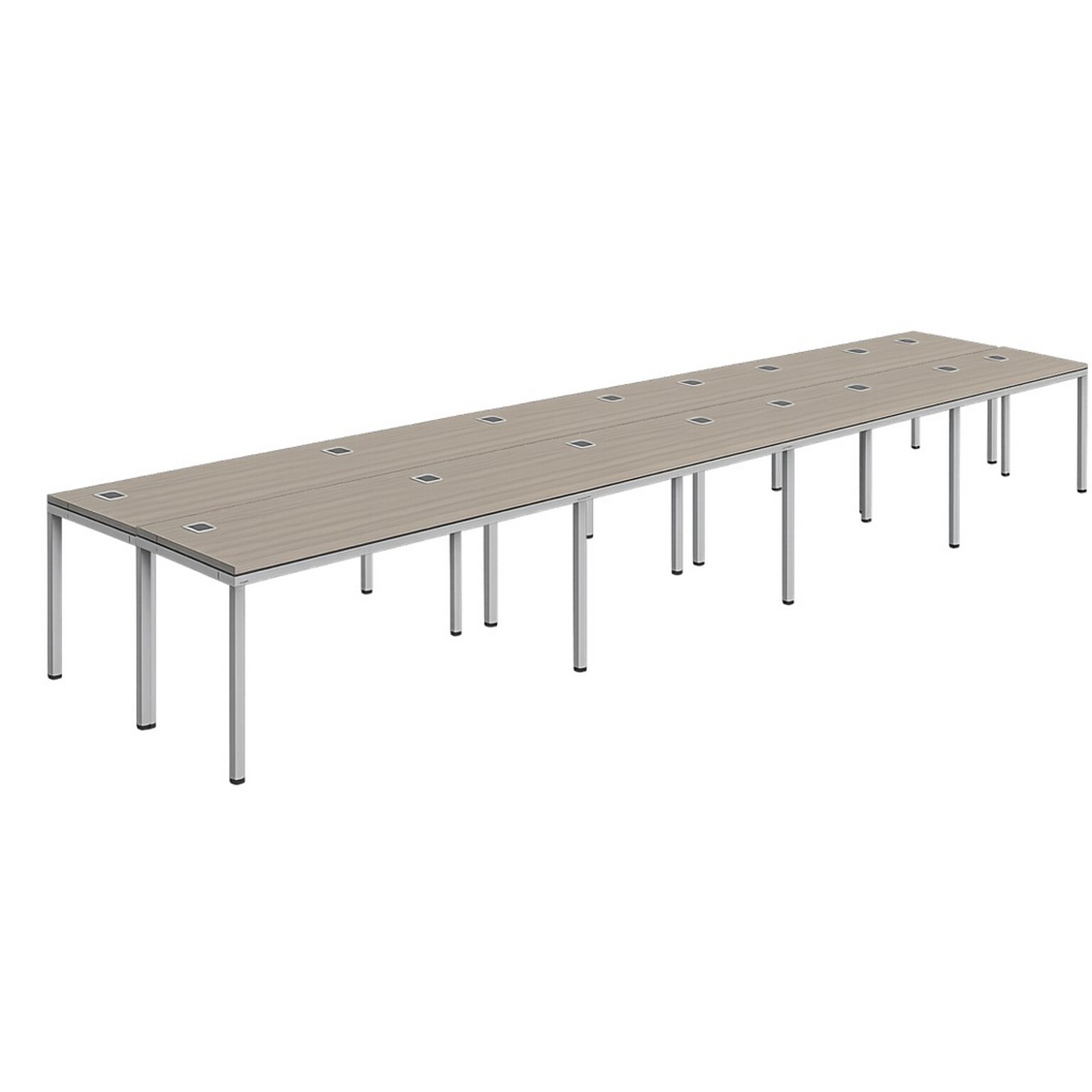 Boss Office Products Simple System 60W Desk, Driftwood, 8/Set (SGSD024-201)