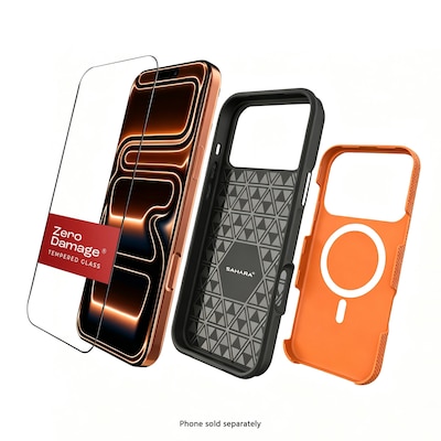 SaharaCase Armor Series Phone Case for iPhone 18 Pro, Shock Absorbing, Orange (CP01177)