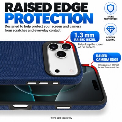 SaharaCase Armor Series Phone Case for iPhone 18 Pro, Shock Absorbing, Dark Blue (CP01176)
