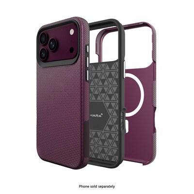 SaharaCase Armor Series Phone Case for iPhone 18 Pro, Shock Absorbing, Dark Cherry (CP01175)