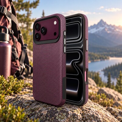 SaharaCase Armor Series Phone Case for iPhone 18 Pro, Shock Absorbing, Dark Cherry (CP01175)
