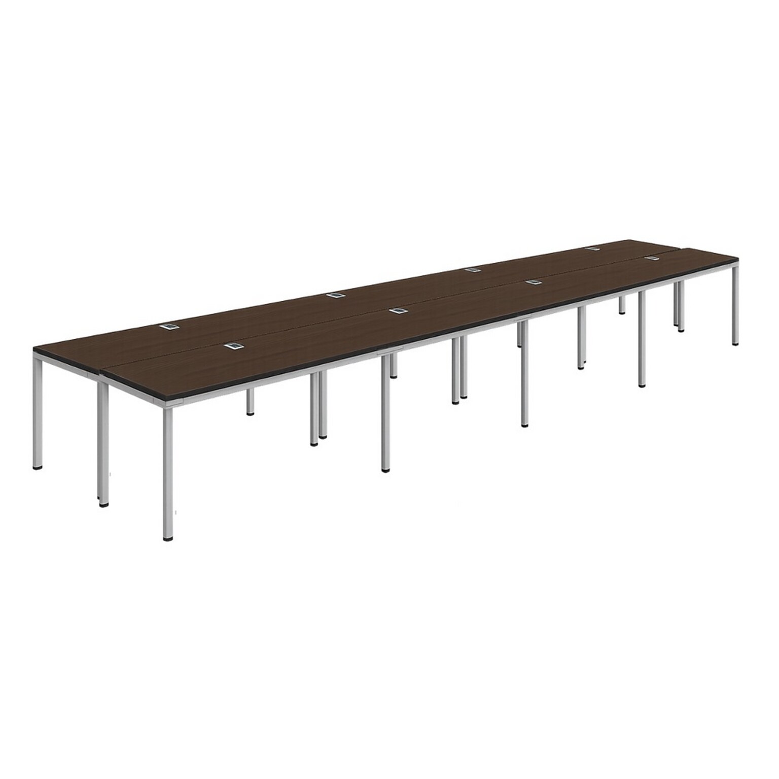 Boss Office Products Simple System 60W Desk, Driftwood, 8/Set (SGSD024-101)