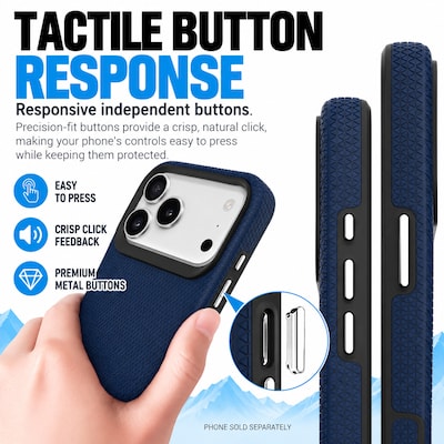SaharaCase Armor Series Phone Case for iPhone 18 Pro Max, Shock Absorbing, Dark Blue (CP01196)